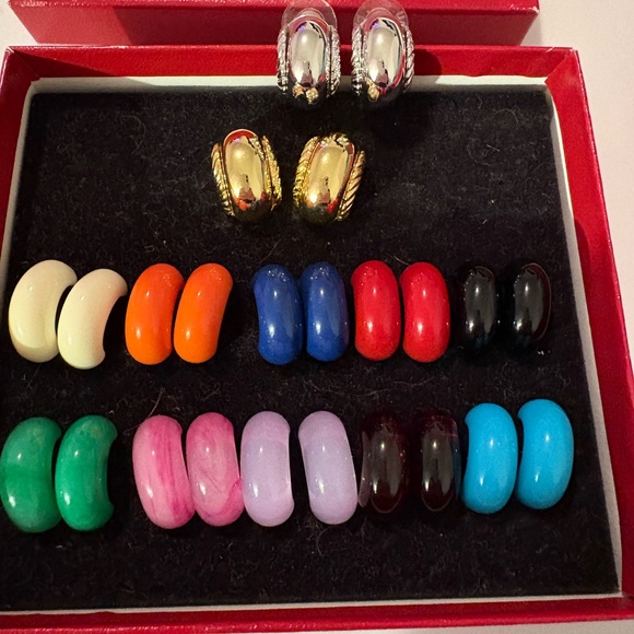 KJL Kenneth Jay Lane interchangeable set vintage new in the box gold silver - Picture 2 of 4